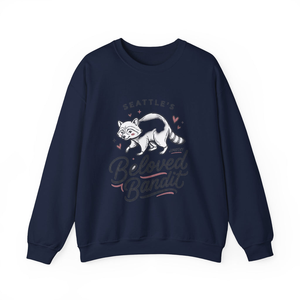 Beloved Bandit Jimothy Raccoon Crewneck Sweatshirt | Seattle mascot, meme wildlife