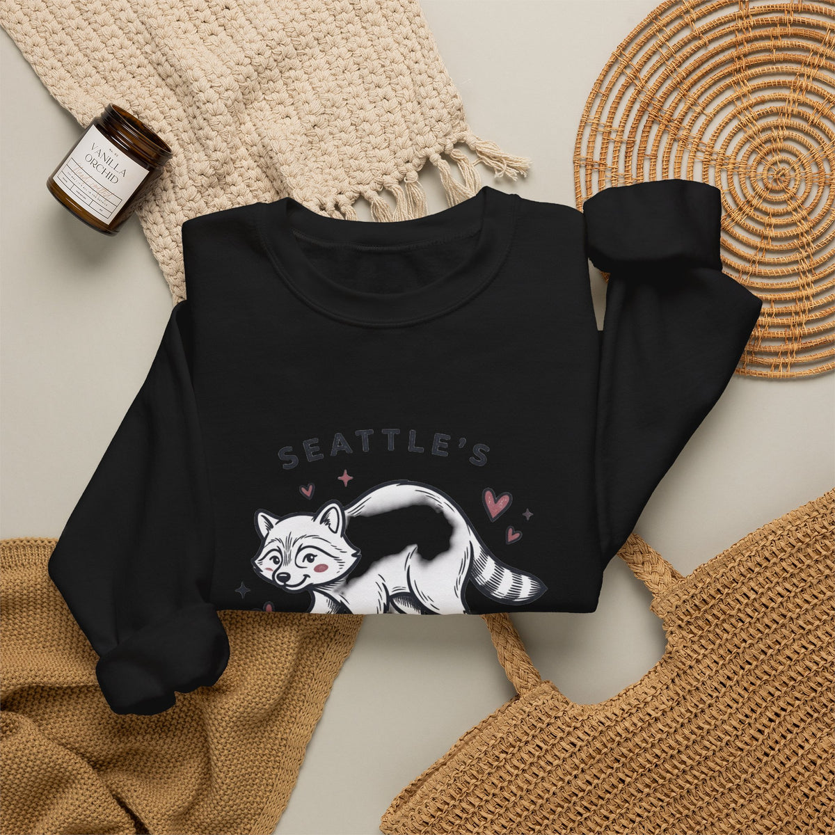 Beloved Bandit Jimothy Raccoon Crewneck Sweatshirt | Seattle mascot, meme wildlife