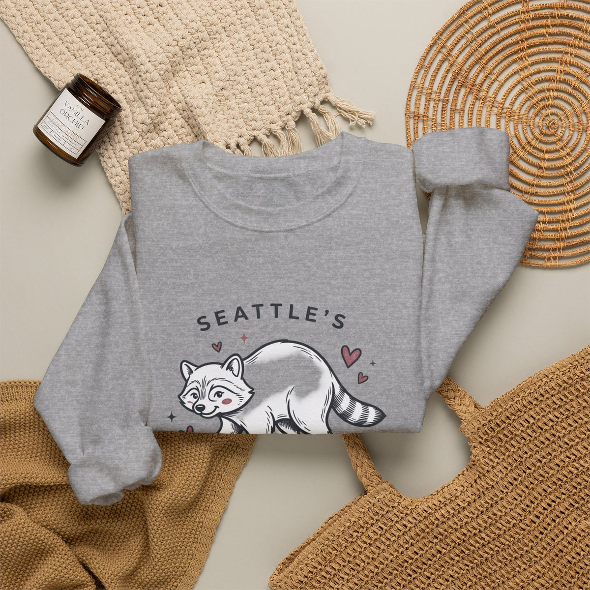 Beloved Bandit Jimothy Raccoon Crewneck Sweatshirt | Seattle mascot, meme wildlife