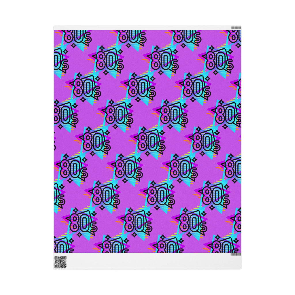 80s Retro Neon Pattern Wrapping Paper | Vaporwave Gift Wrap