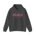 You're Worth It Pink Retro Text Hoodie Positive Affirmation Sweatshirt