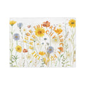 Wildflower Circle Script Blanket | Floral meadow typography throw