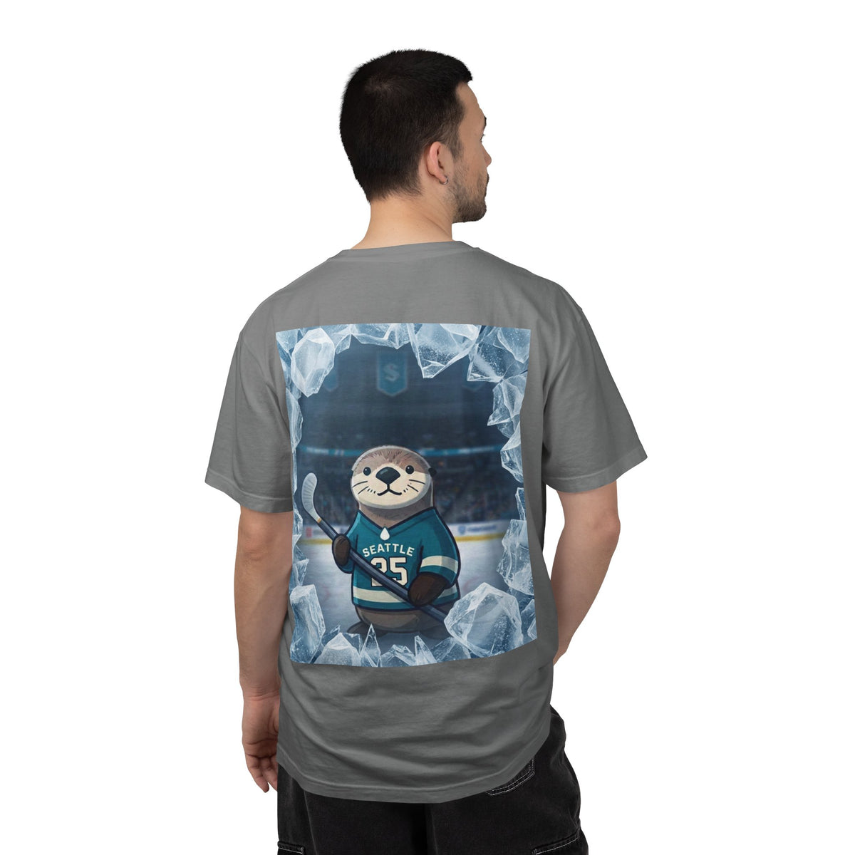 Sea Otter Hockey Mascot Seattle Jersey T-shirt | Aquarium Manager Tee