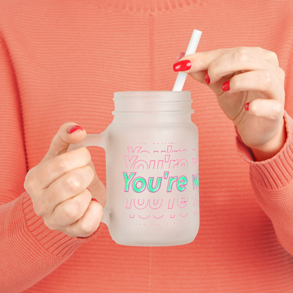 You're Worth It Inspirational Mason Jar