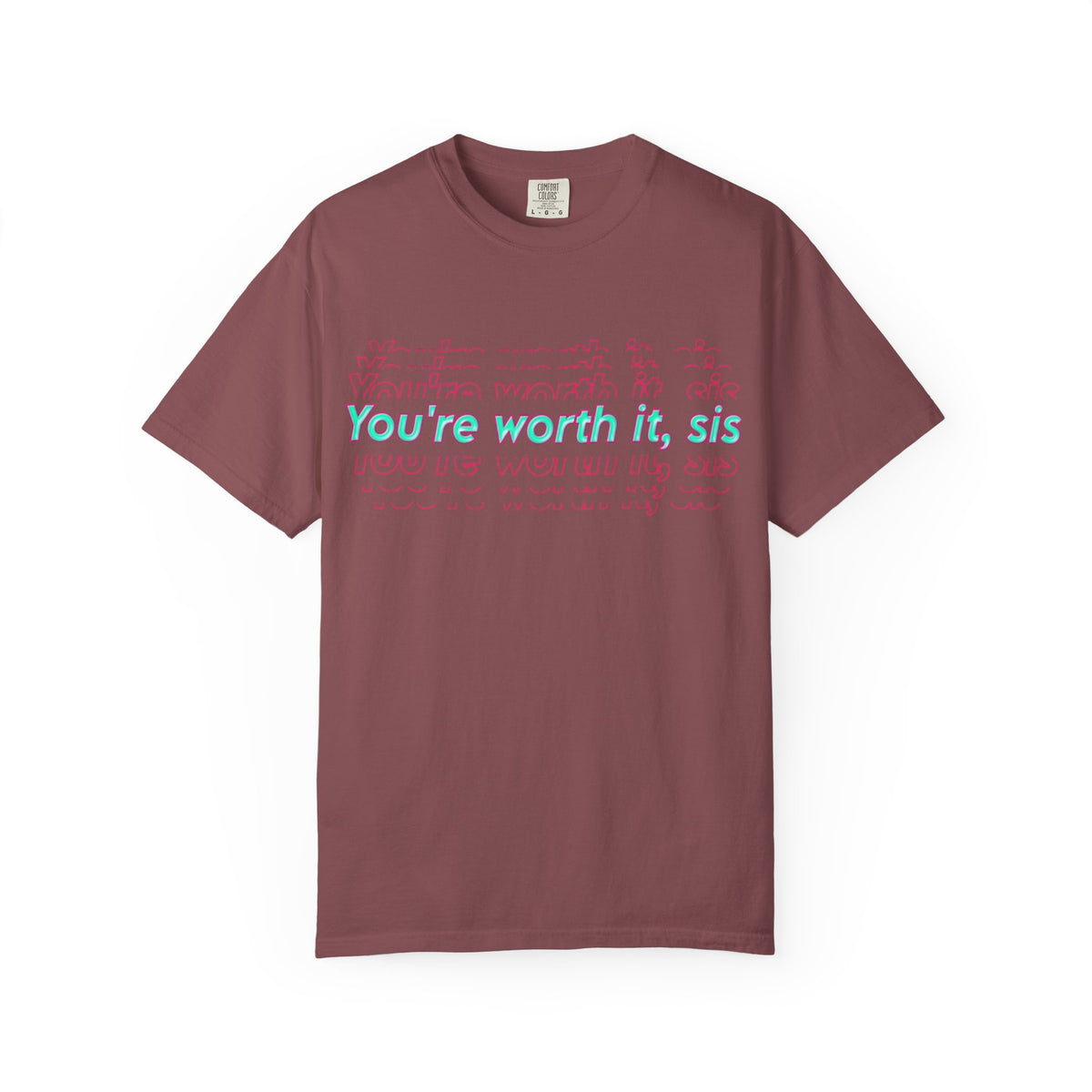 You're Worth It Sis, T-shirt Pastel Script Self Love Tee