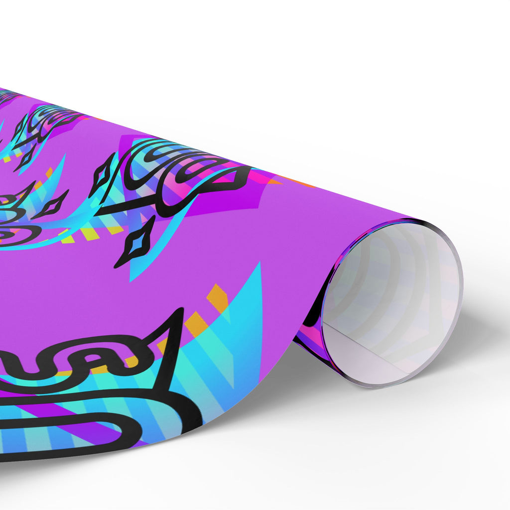 80s Retro Neon Pattern Wrapping Paper | Vaporwave Gift Wrap