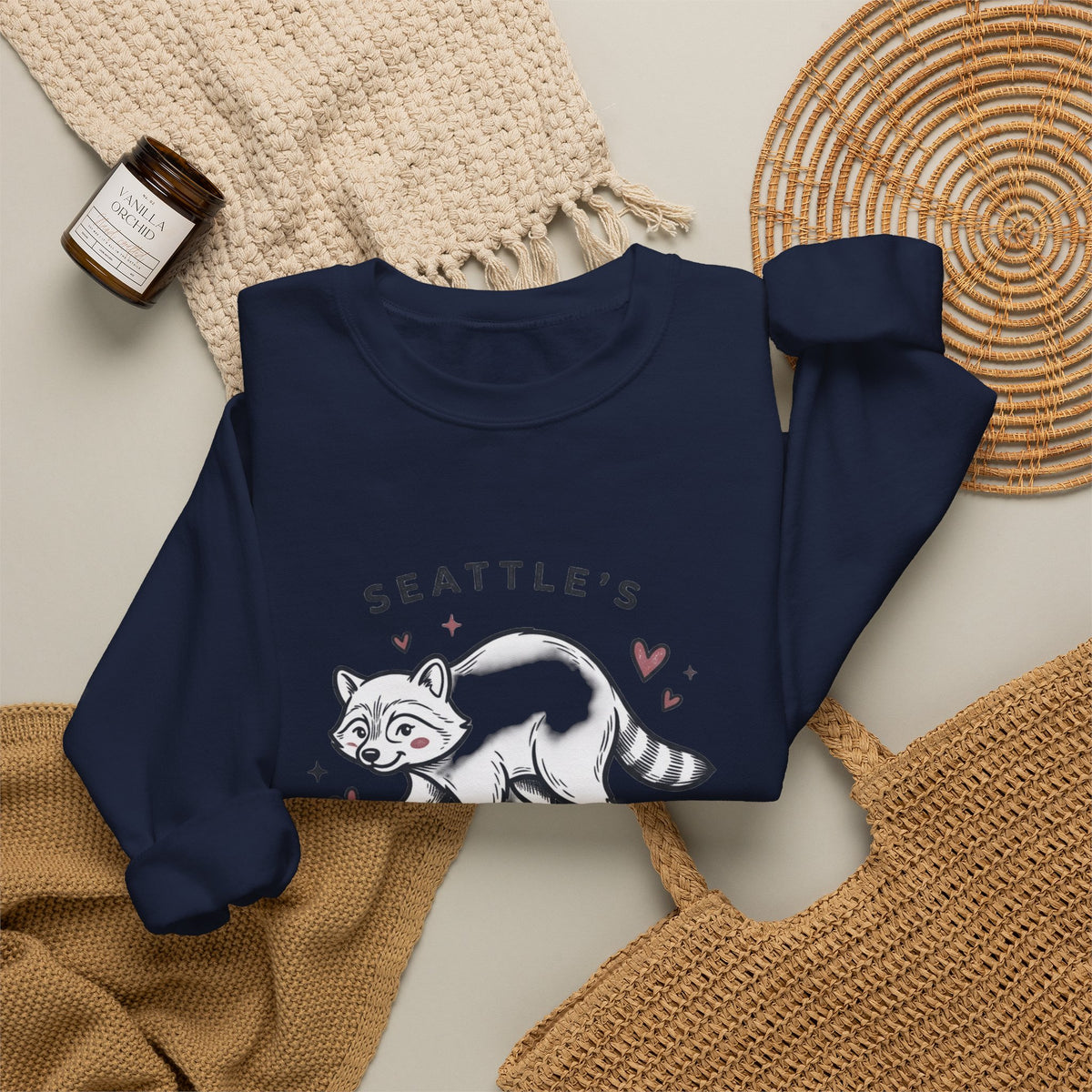Beloved Bandit Jimothy Raccoon Crewneck Sweatshirt | Seattle mascot, meme wildlife