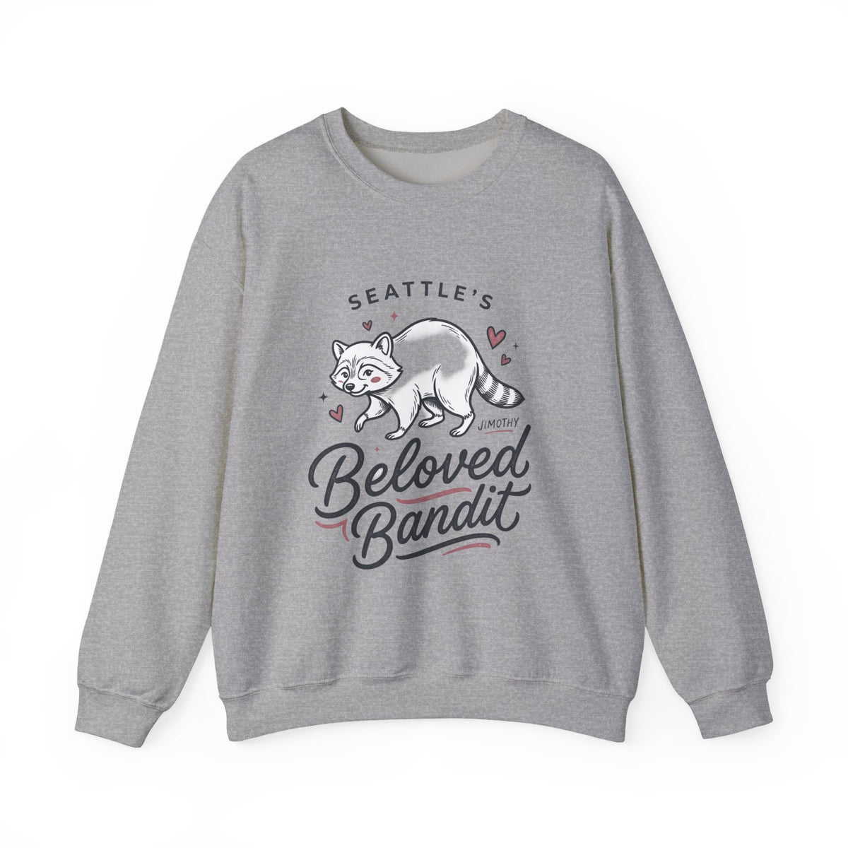Beloved Bandit Jimothy Raccoon Crewneck Sweatshirt | Seattle mascot, meme wildlife