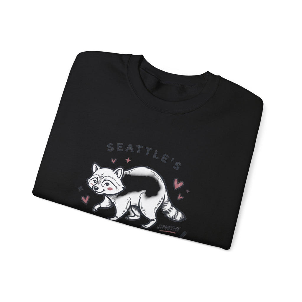 Beloved Bandit Jimothy Raccoon Crewneck Sweatshirt | Seattle mascot, meme wildlife