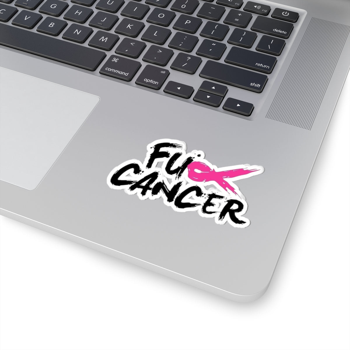 Fuck Cancer sticker | pink ribbon awareness kiss-cut sticker