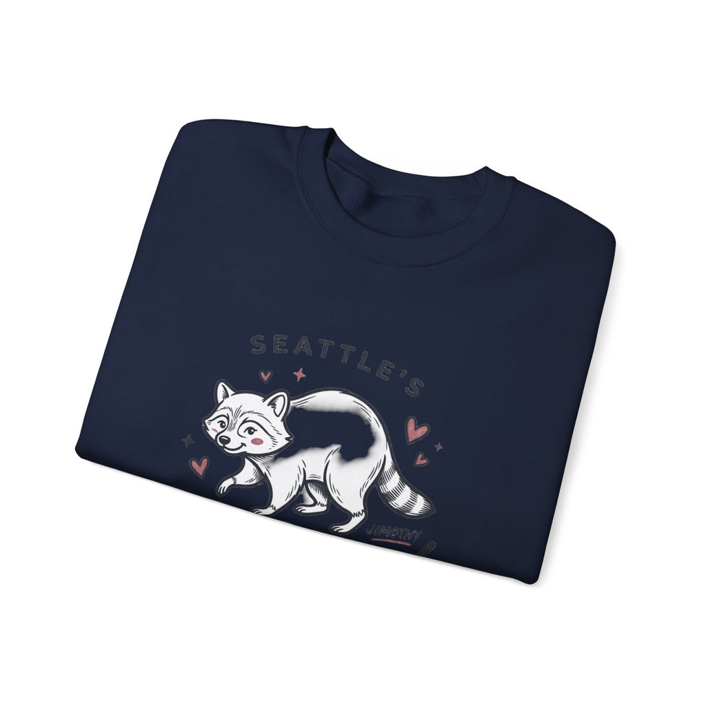 Beloved Bandit Jimothy Raccoon Crewneck Sweatshirt | Seattle mascot, meme wildlife