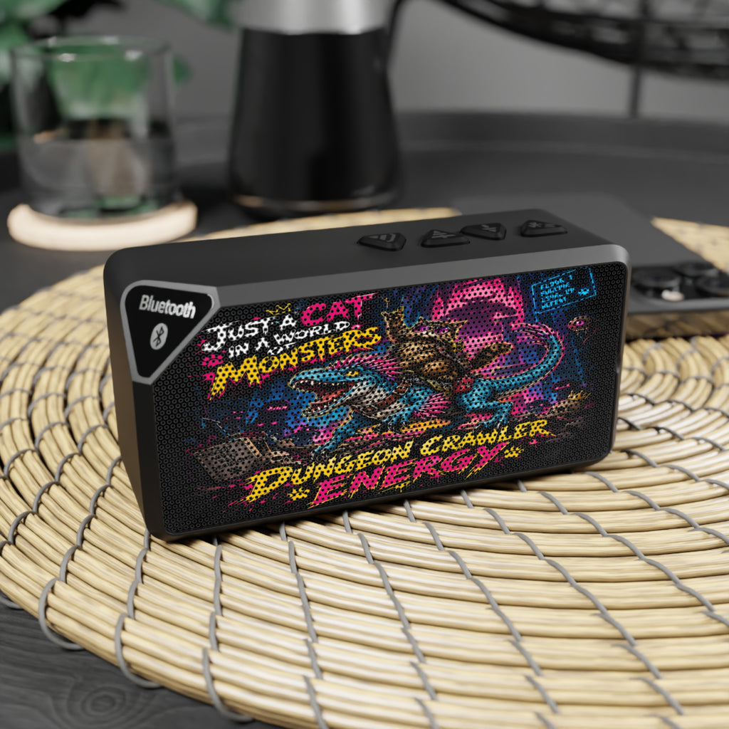 Bluetooth Speaker – Just a Cat in a World of Monsters Dungeon Crawler Design