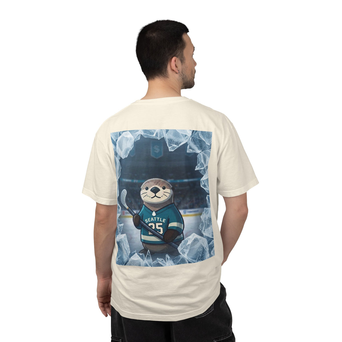 Sea Otter Hockey Mascot Seattle Jersey T-shirt | Aquarium Manager Tee
