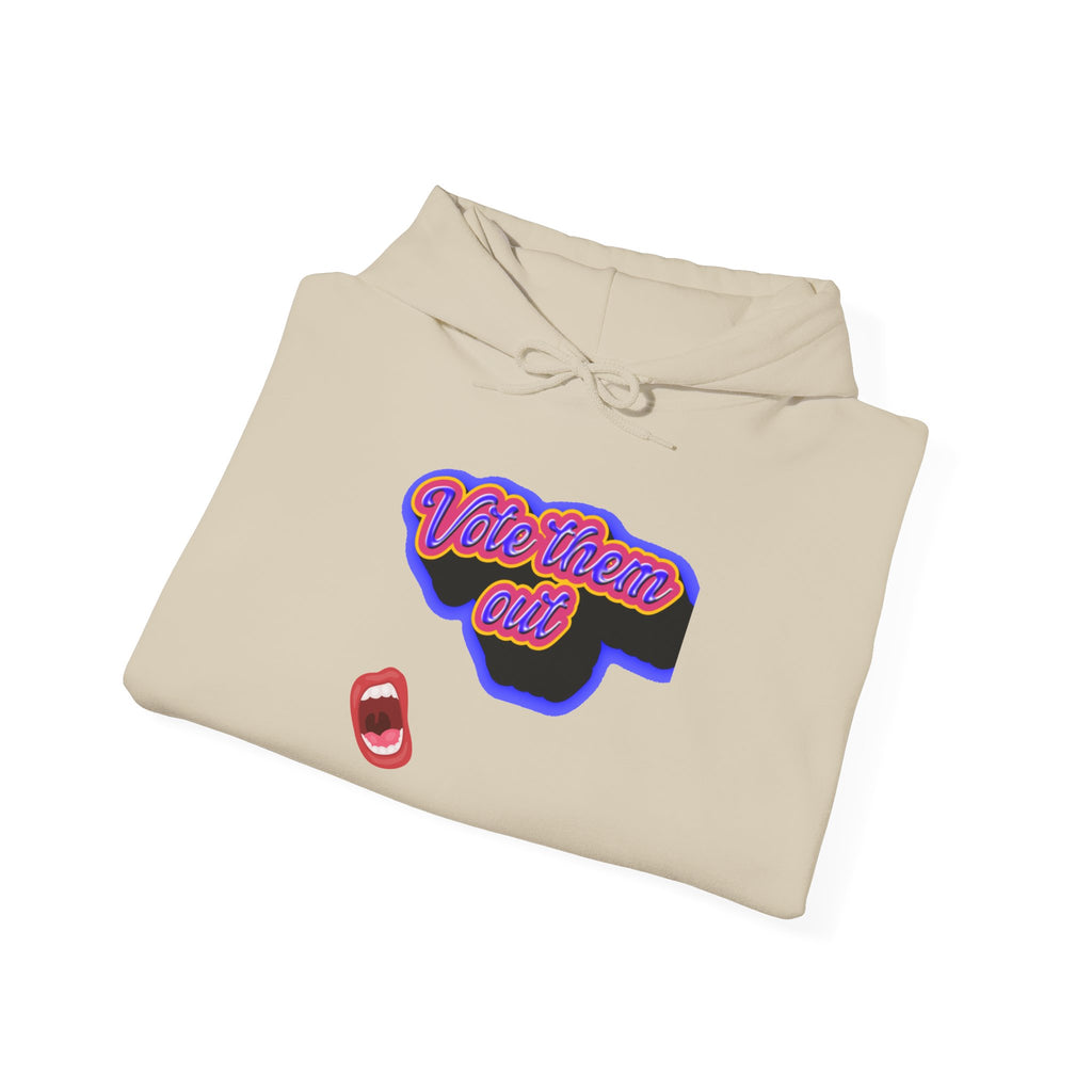 Vote Them Out Hoodie | Retro Script Protest Graphic
