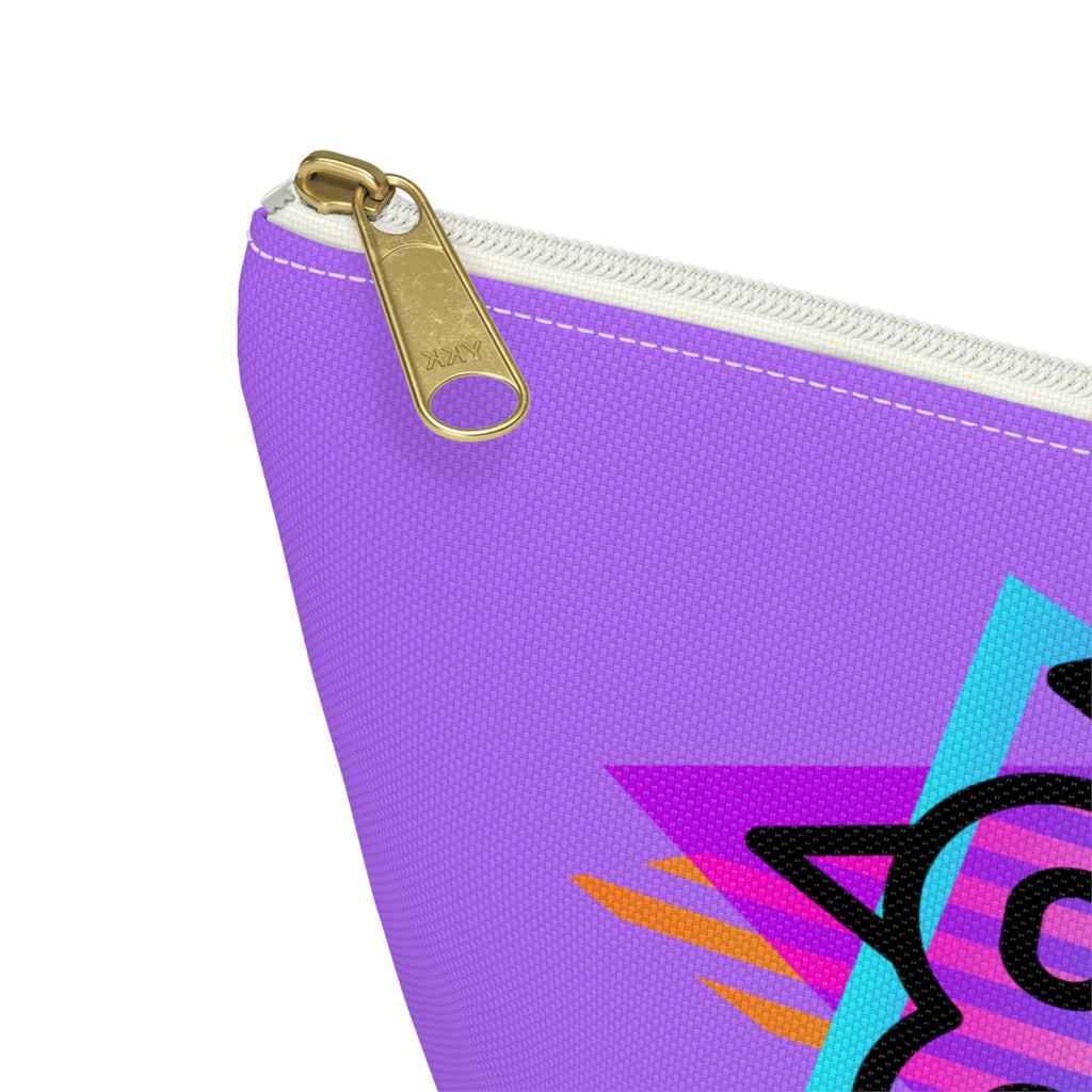 80s Retro Neon Stars Accessory Pouch