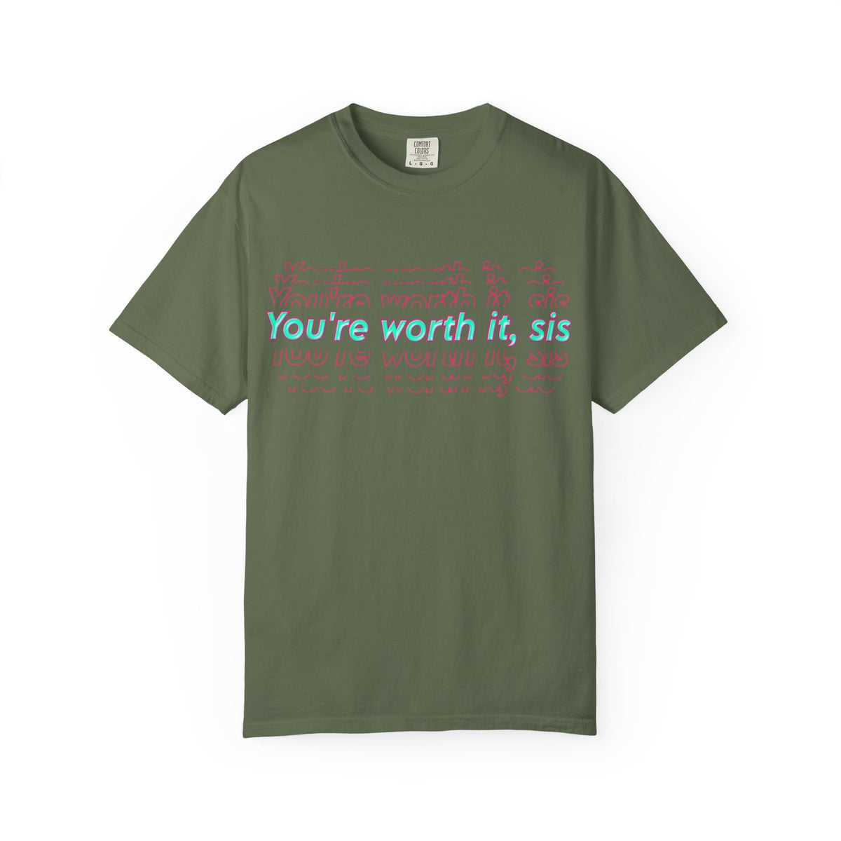 You're Worth It Sis, T-shirt Pastel Script Self Love Tee