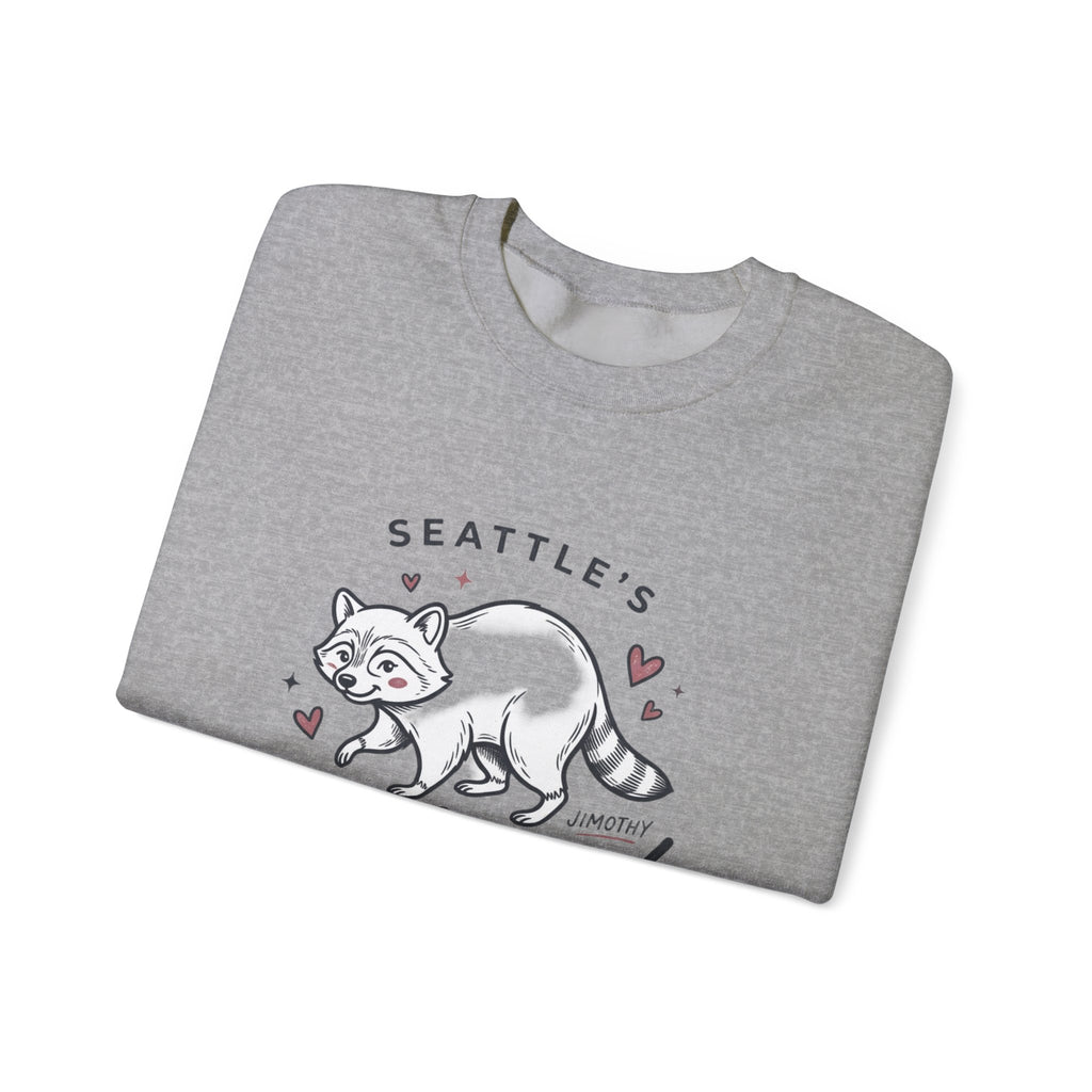 Beloved Bandit Jimothy Raccoon Crewneck Sweatshirt | Seattle mascot, meme wildlife