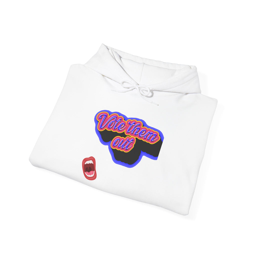 Vote Them Out Hoodie | Retro Script Protest Graphic