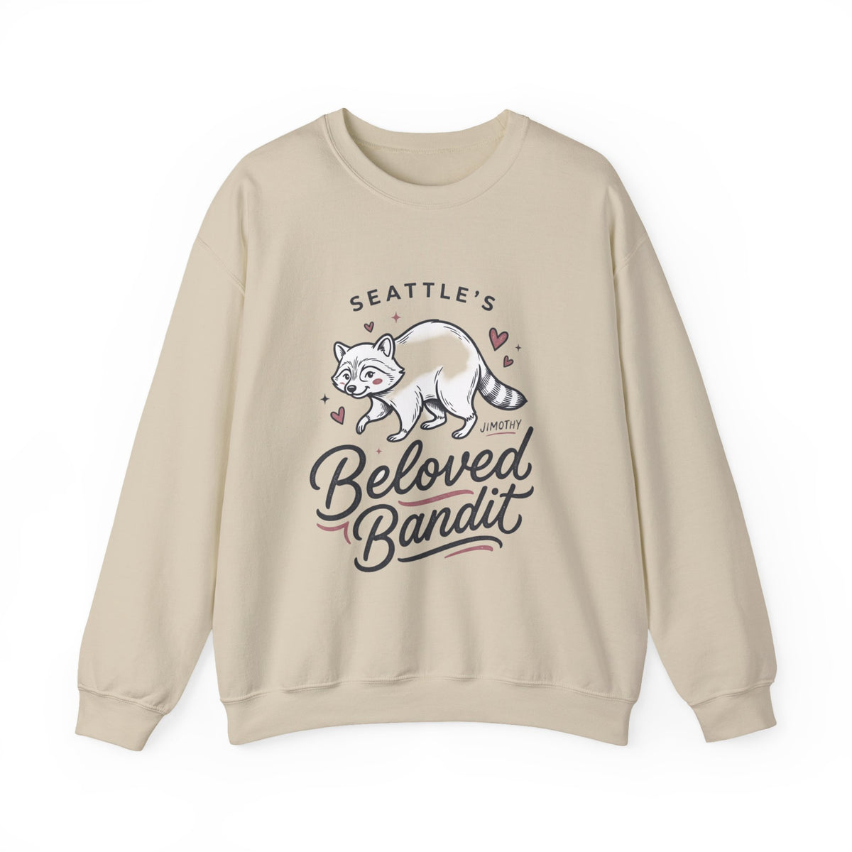 Beloved Bandit Jimothy Raccoon Crewneck Sweatshirt | Seattle mascot, meme wildlife