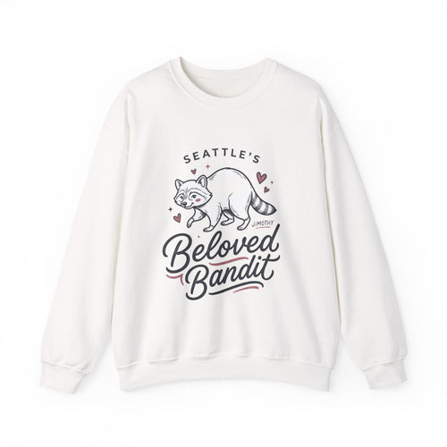 Beloved Bandit Jimothy Raccoon Crewneck Sweatshirt | Seattle mascot, meme wildlife