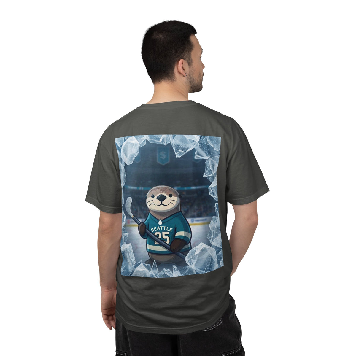 Sea Otter Hockey Mascot Seattle Jersey T-shirt | Aquarium Manager Tee