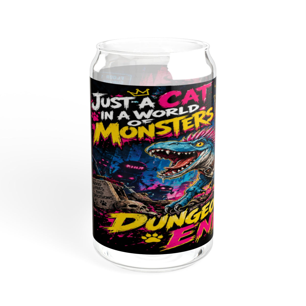 Dungeon Crawler Energy Sipper Glass | 16oz Monster Canister