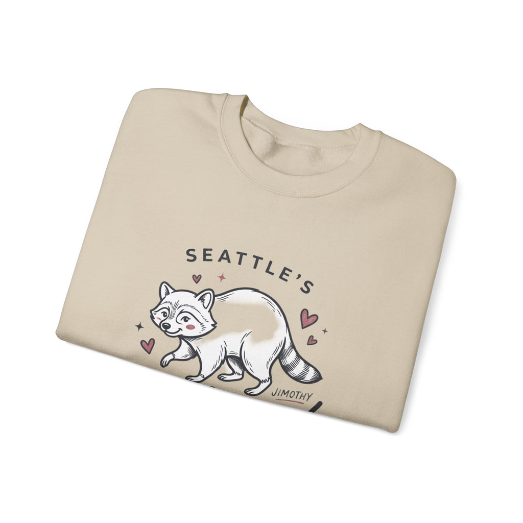 Beloved Bandit Jimothy Raccoon Crewneck Sweatshirt | Seattle mascot, meme wildlife