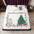 Christmas Tree with Ducklings Sherpa Blanket | Holiday Lights, Presents