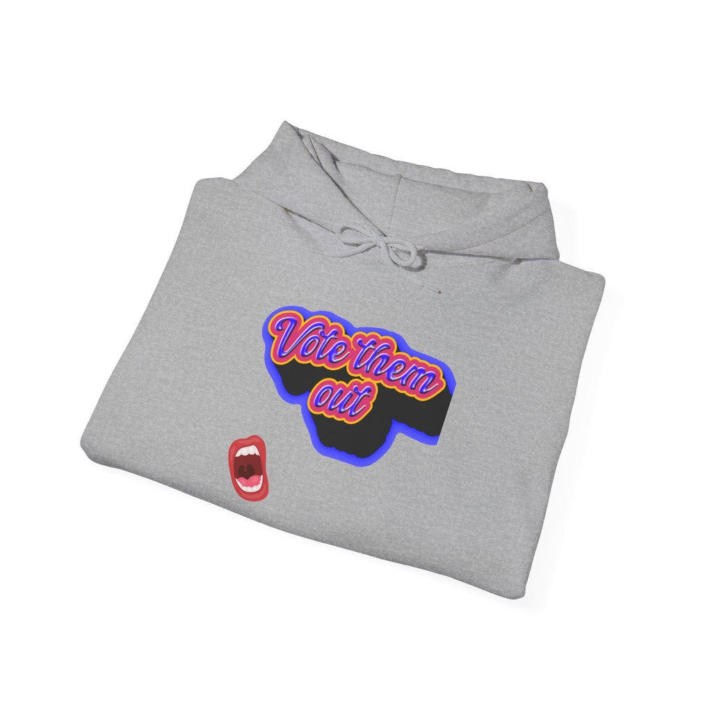 Vote Them Out Hoodie | Retro Script Protest Graphic
