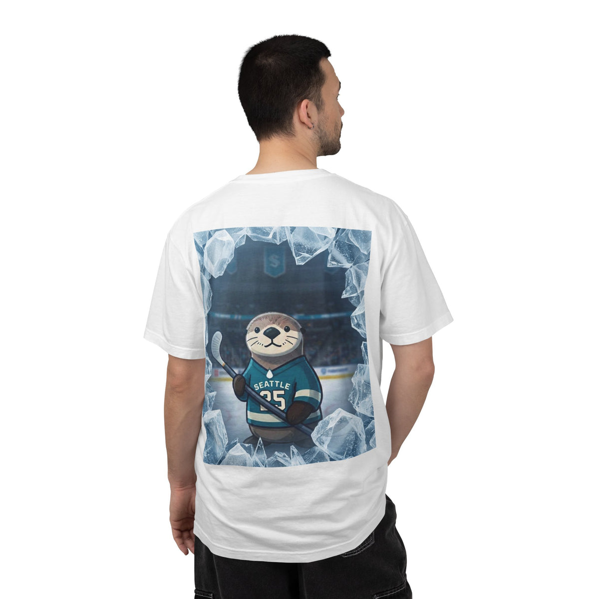 Sea Otter Hockey Mascot Seattle Jersey T-shirt | Aquarium Manager Tee