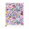 90s Retro Pattern Wrapping Paper | Neon Cassette, Rubik, Sunglasses