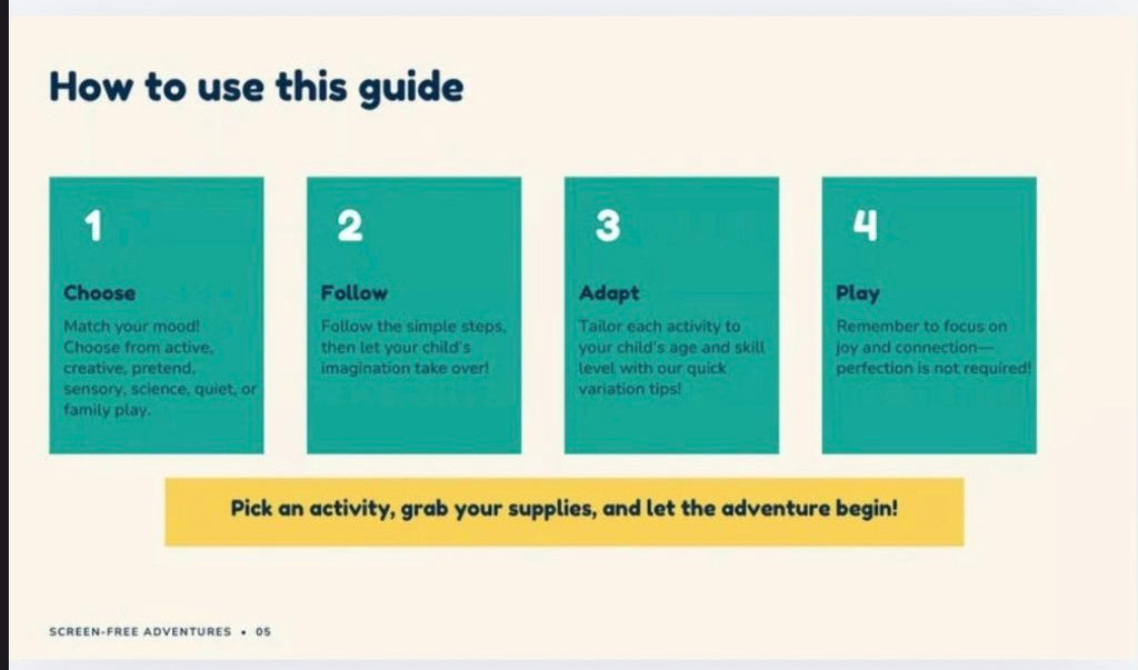 Screen-Free Kids’ Activity E-Book | 16+ Fun Activities for Kids at Home